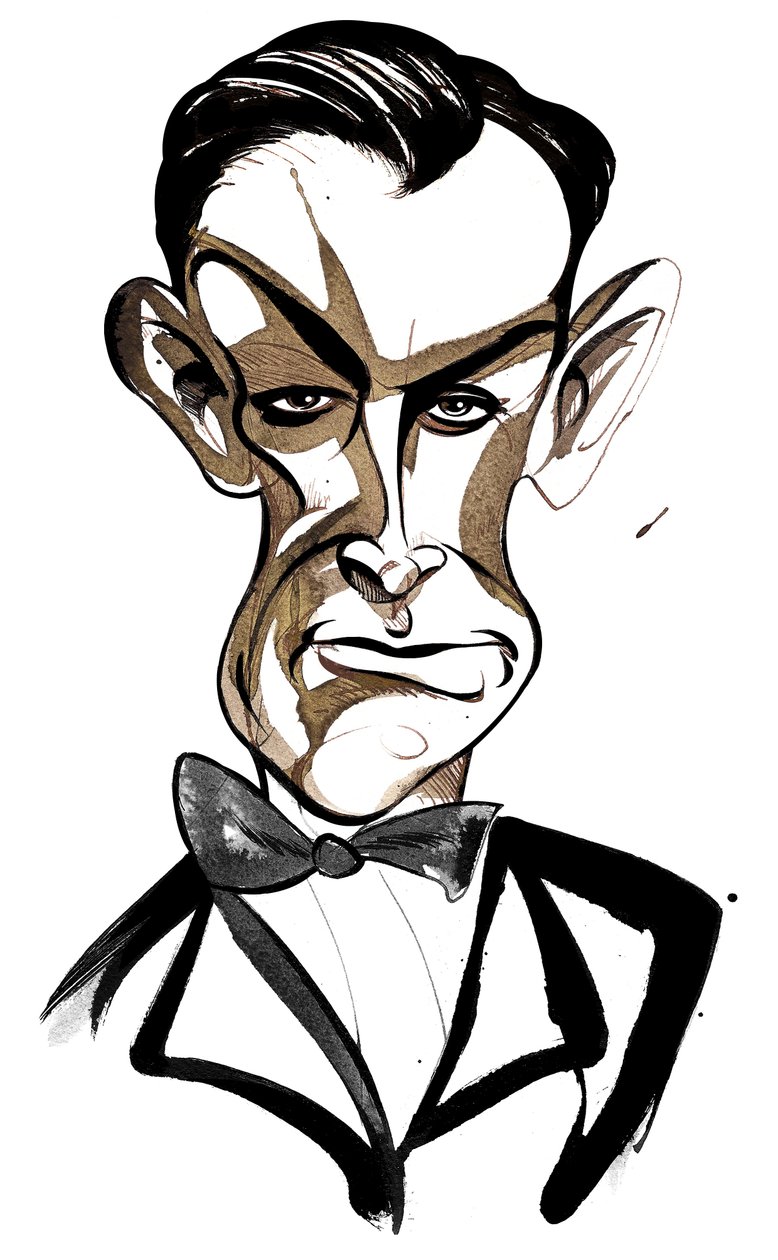 Skotlantilainen näyttelijä Sean Connery (s. 1930) James Bond 007:nä tekijältä Neale Osborne
