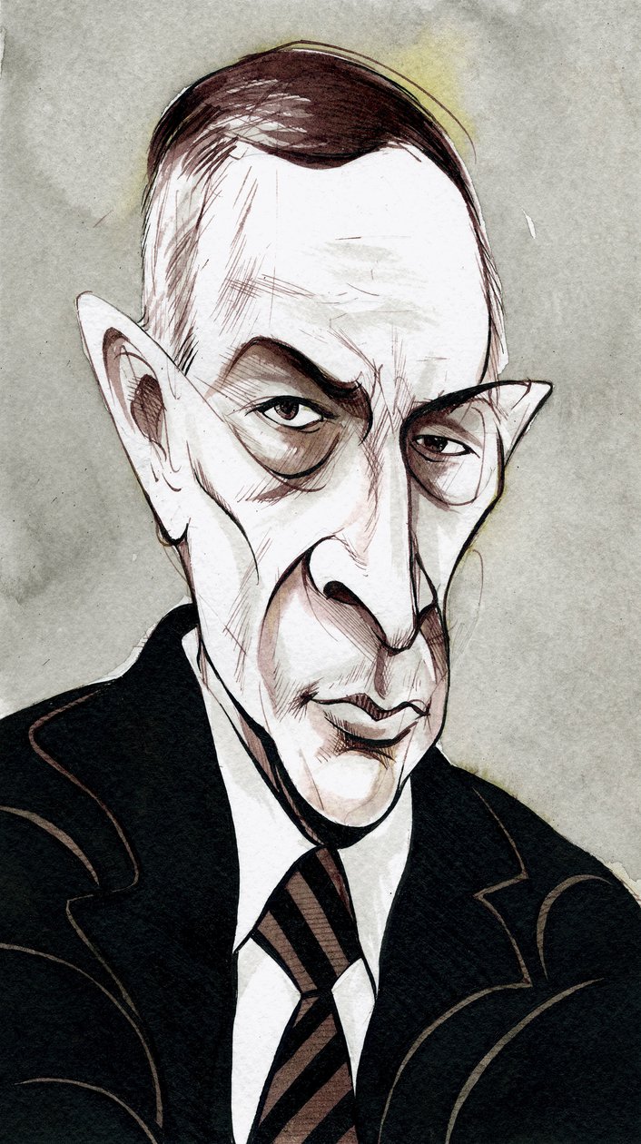 Sergei Rahmaninov - venäläisen säveltäjän karikatyyri tekijältä Neale Osborne