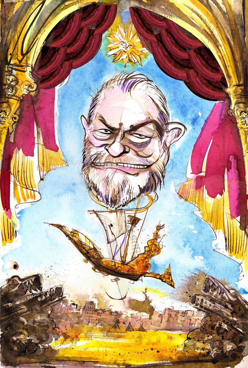 Terry Gilliam - yhdysvaltalaissyntyinen brittiläinen elokuvaohjaaja, käsikirjoittaja, Monty Python -jäsen ja animaattori, syntynyt 1940 tekijältä Neale Osborne