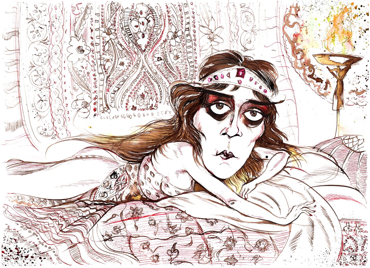 Theda Bara hahmona Kleopatra tekijältä Neale Osborne