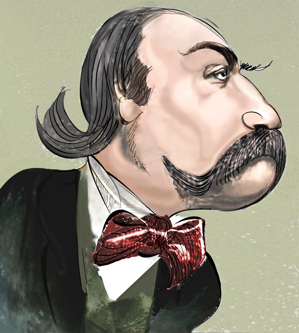 Gustave Flaubert, 2023 (digitaalinen) tekijältä Neale Osborne