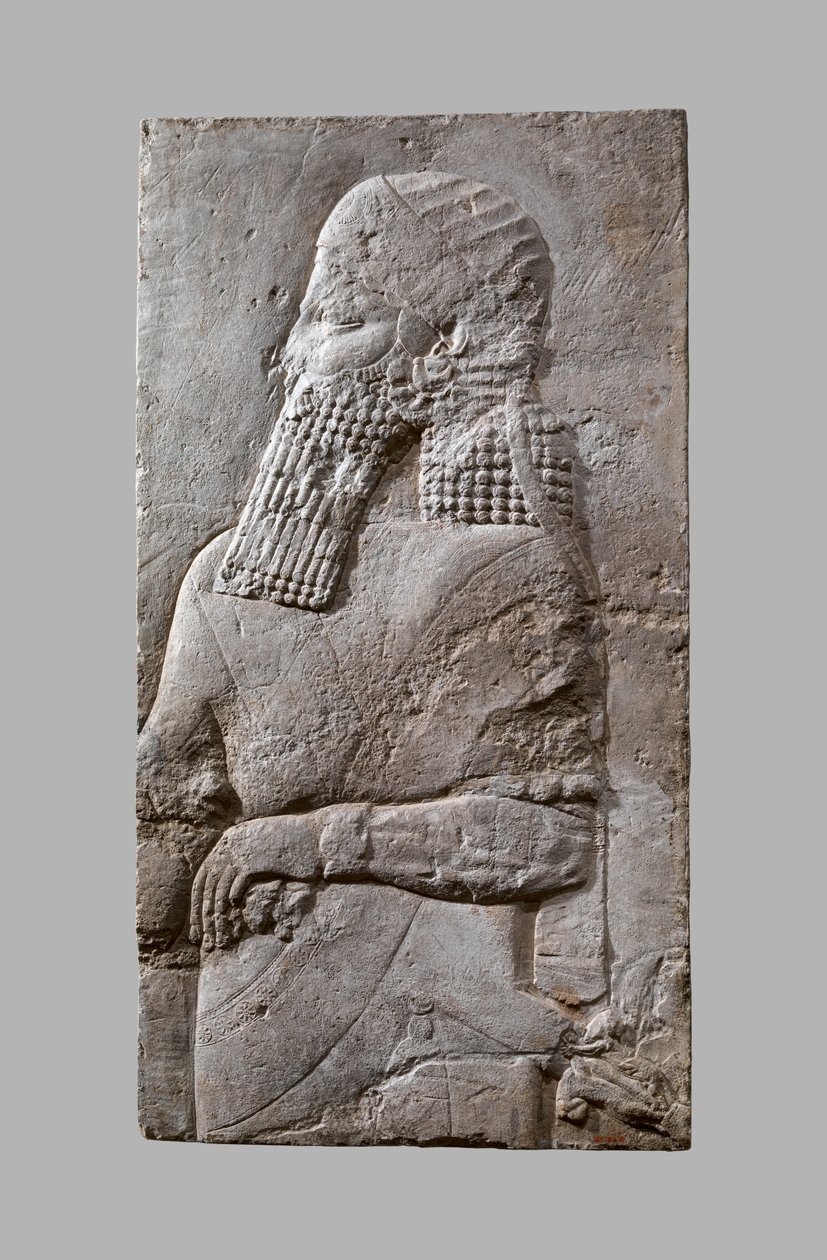 Assyrian kruununprinssi, noin 704-681 eKr. (kipsikipsi). tekijältä Neo Assyrian