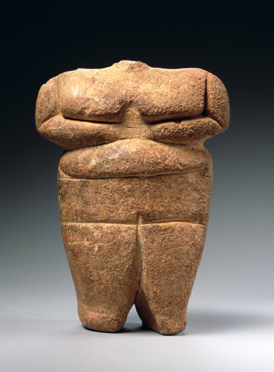 Neoliittinen hahmo, Kreikka, noin 4500-4000 eKr. (kalkkikivi) tekijältä Neolithic