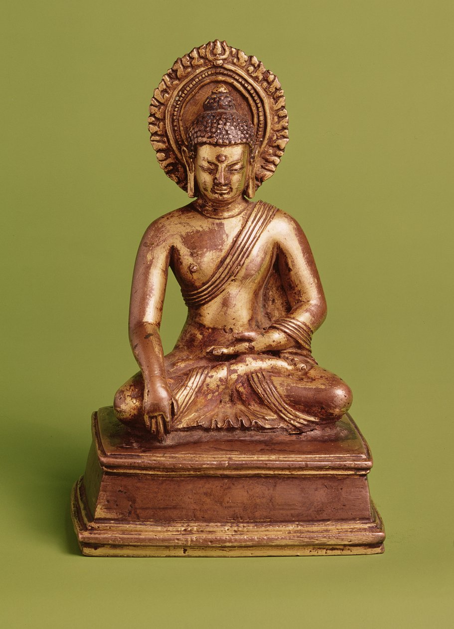 Istuva Buddha (kullattua pronssia) tekijältä Nepalese School
