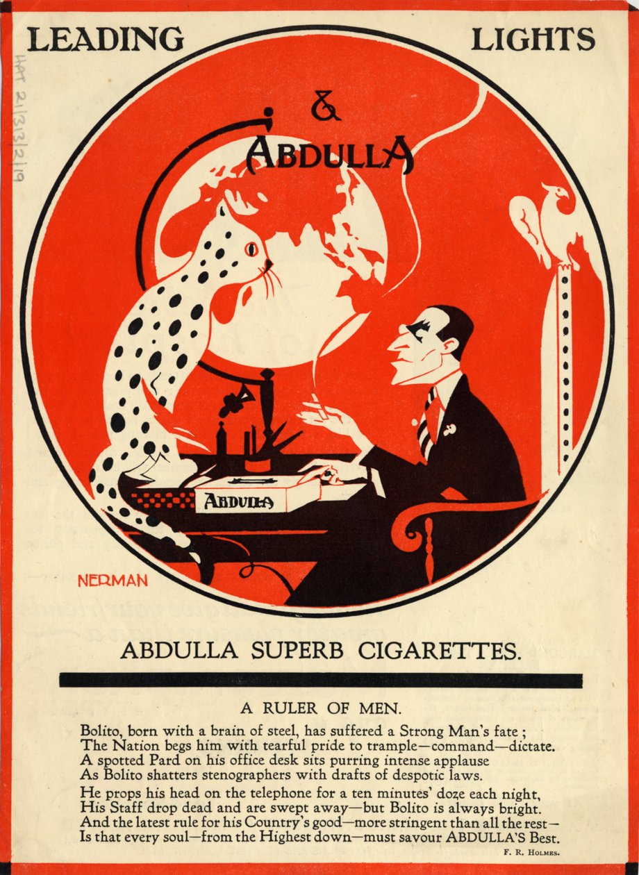 Abdulla-savukkeet, 1920-luku tekijältä Nerman