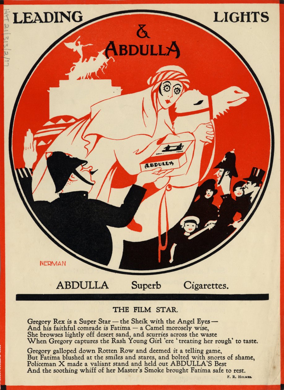 Abdulla-savukkeet, 1920-luku tekijältä Nerman