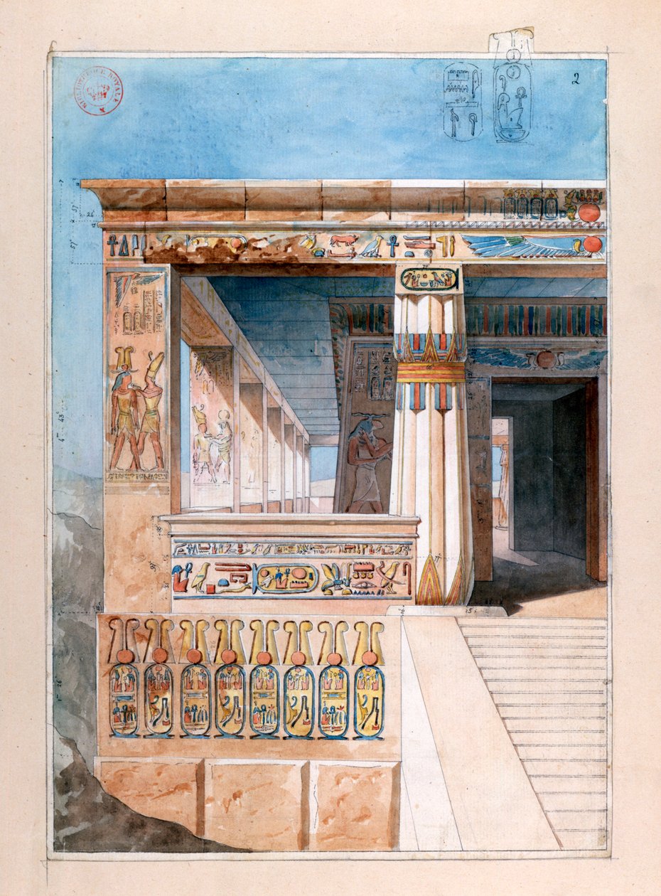 Muinainen egyptiläinen temppeli, 1800-luku tekijältä Nestor l