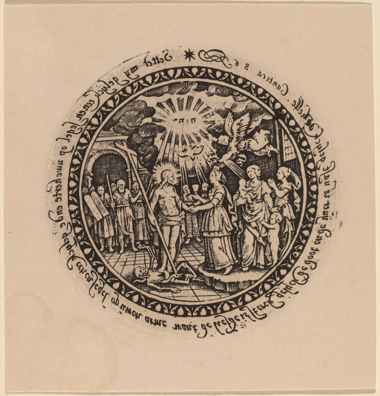 Voittoisa Kristus profeettojen ja pyhien kanssa tekijältä Netherlandish 16th Century