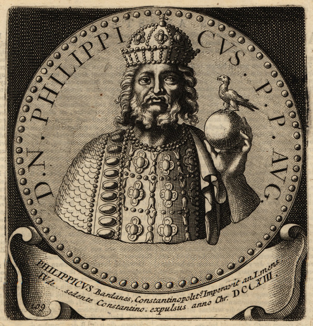 Bysantin keisari Philippikos. tekijältä Netherlandish School