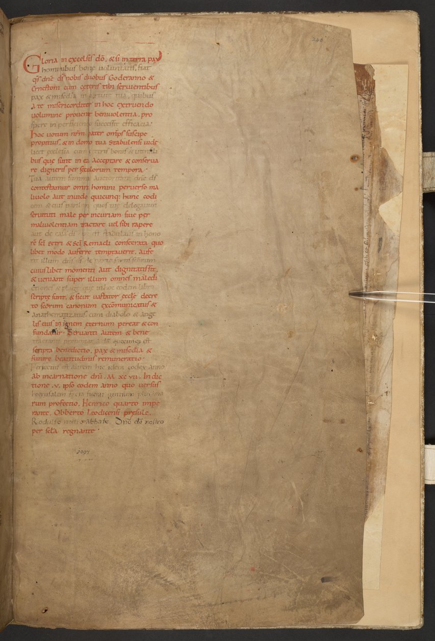 Stavelotin Raamattu, Add MS 28107, f.240r. tekijältä Netherlandish School