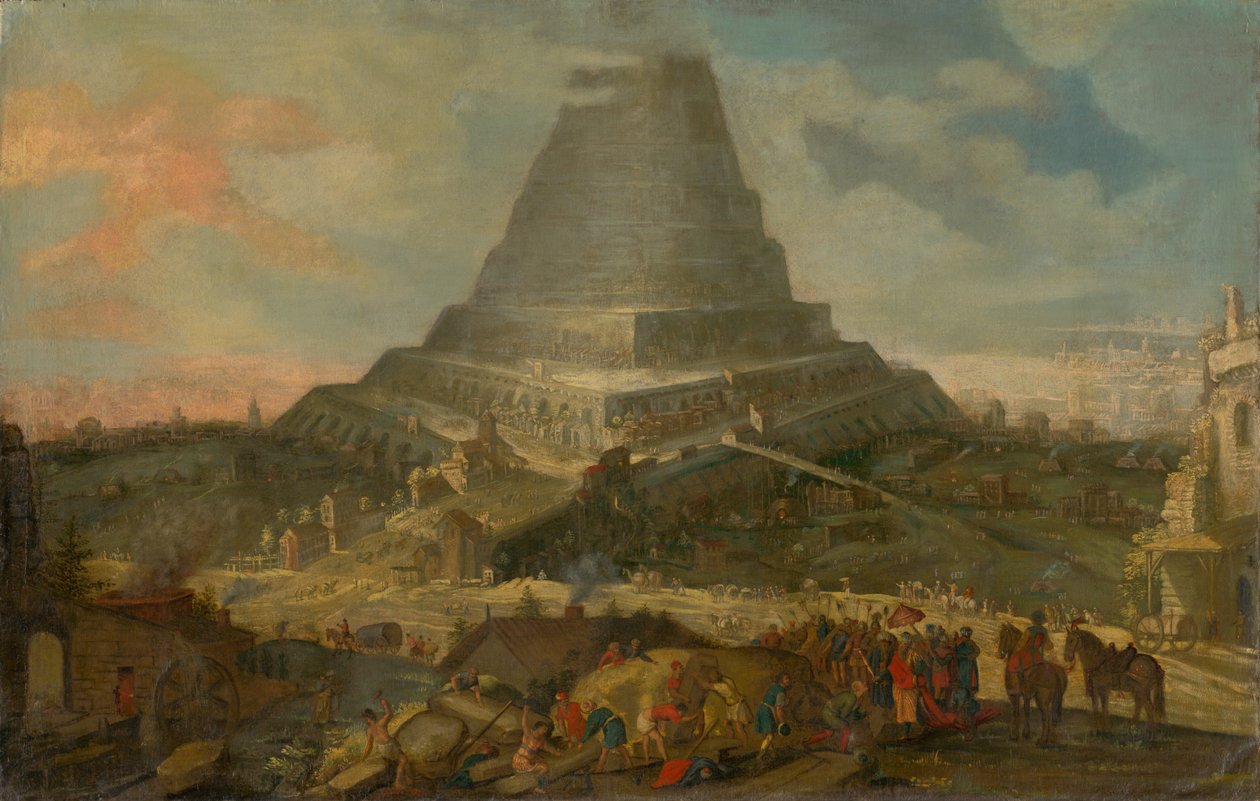 Baabelin torni, 1610-25 tekijältä Netherlandish School