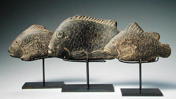 Kolme kalaa tekijältä New Kingdom Egyptian