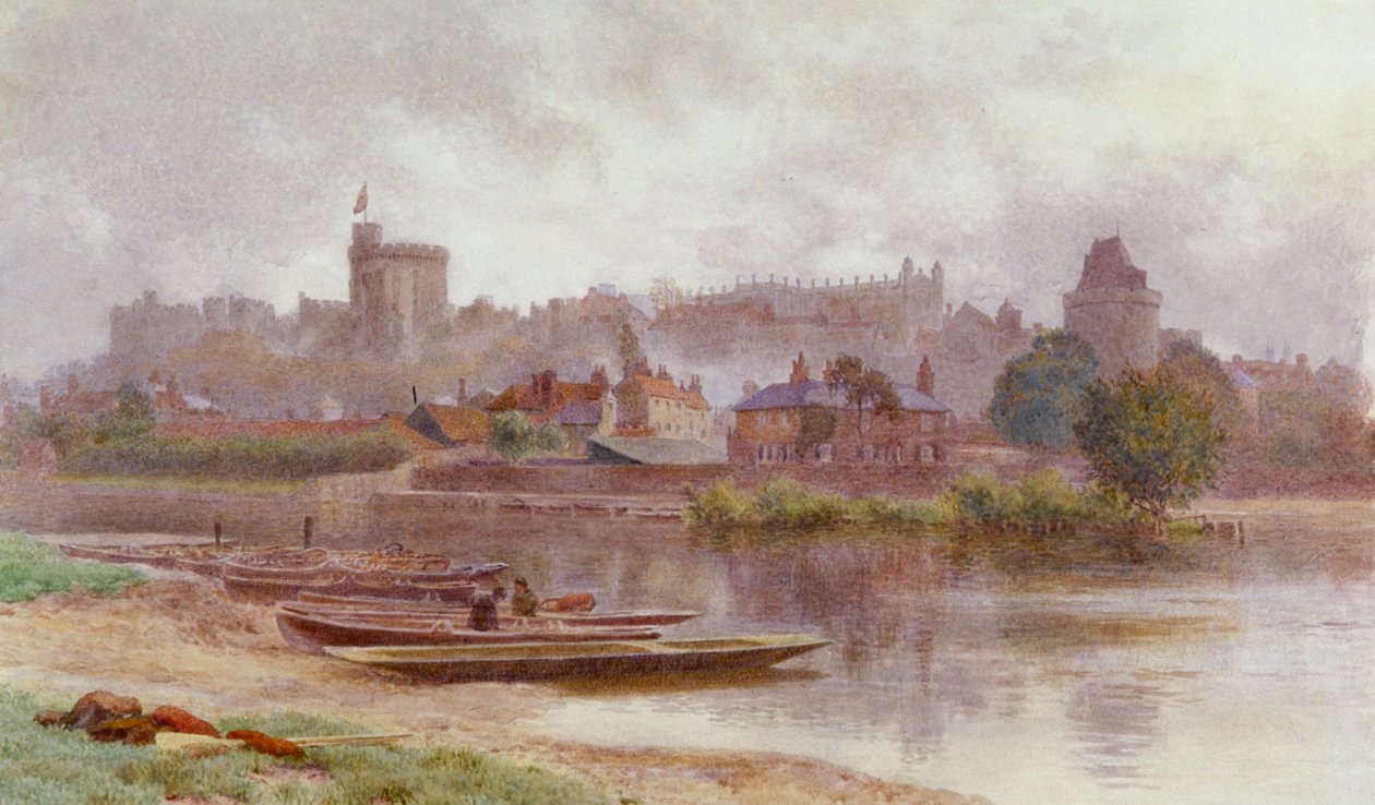"Windsorin linna synkässä", c1874-1914 tekijältä Newton Benett