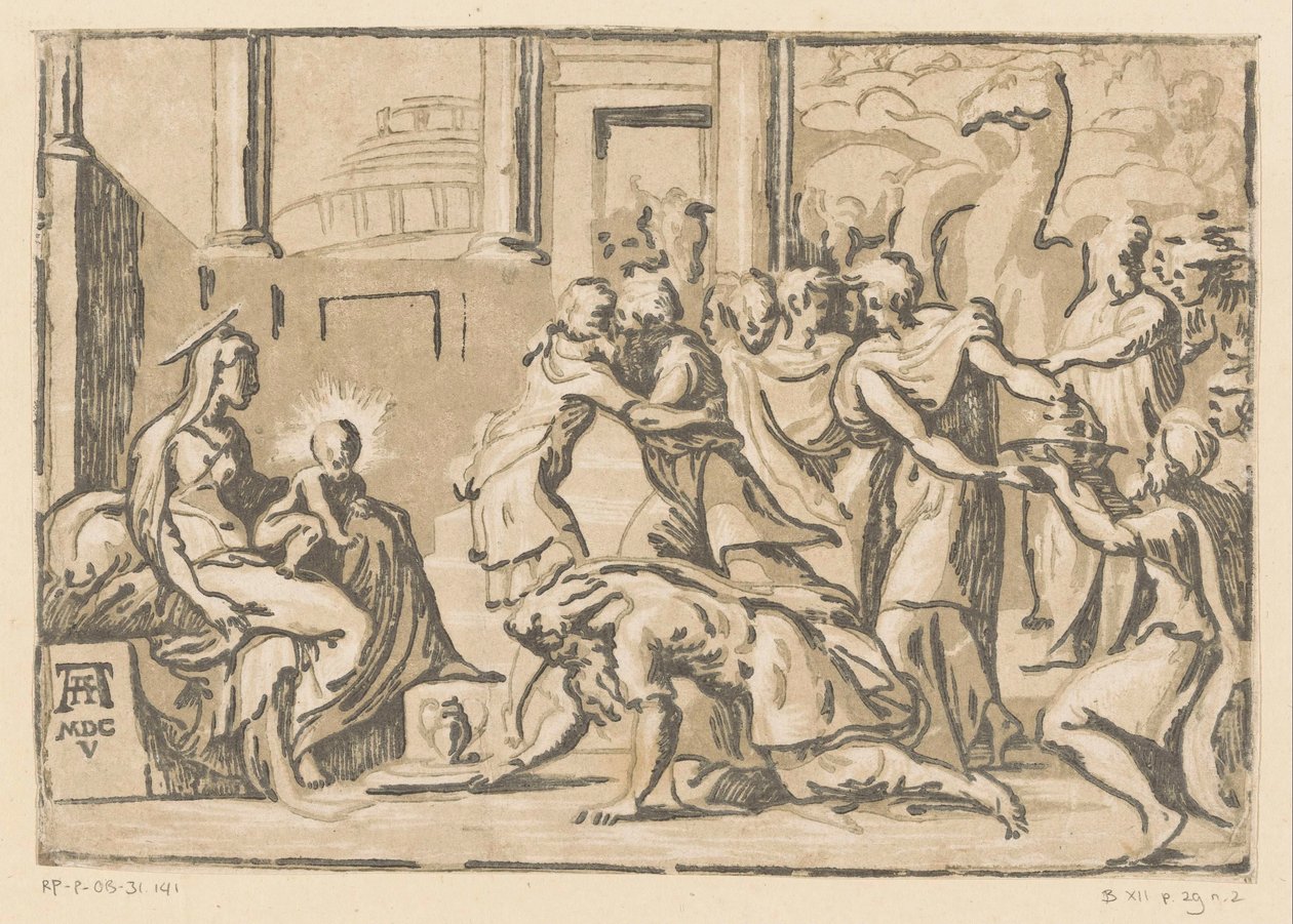 Kuninkaiden palvonta tekijältä Niccolò Vicentino (attributed to)