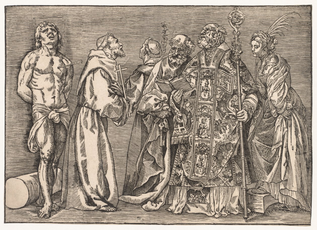 Kuusi pyhää, n. 1535. tekijältä Niccolo Boldrini