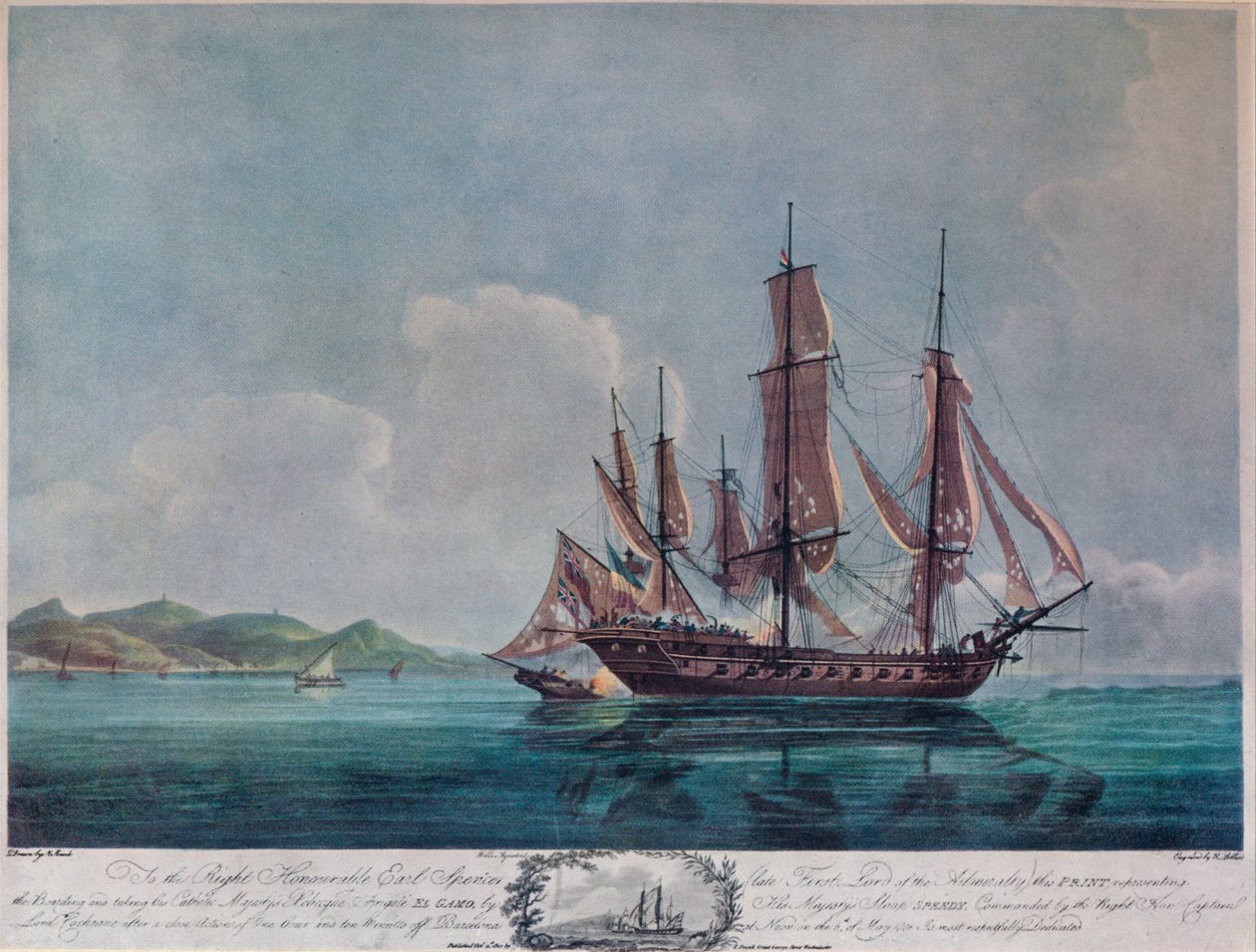 The Speedy ja El Gamo, c1802 tekijältä Nicholas Pocock
