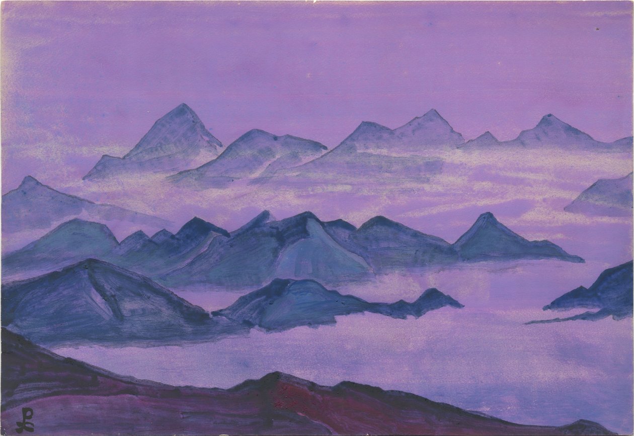 Himalaja, albuminlehti tekijältä Nicholas Roerich