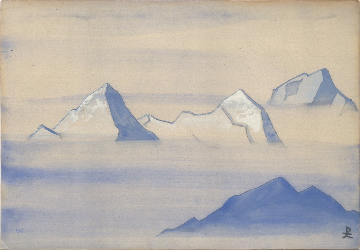 Himalaja, albuminlehti, 1934 tekijältä Nicholas Roerich