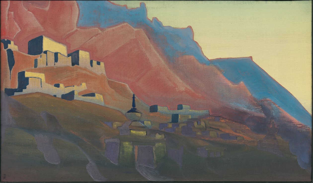 Ladakh, Sunset, "Holy Mountains" -sarja, 1933 tekijältä Nicholas Roerich