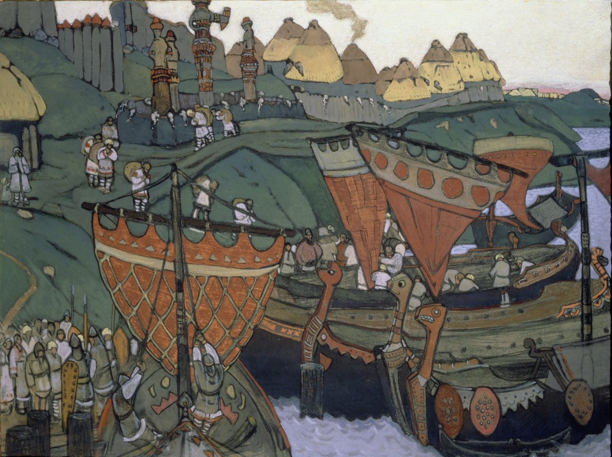 Slaavit Dneprillä, 1905 tekijältä Nicholas Roerich