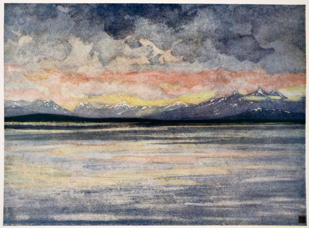 Vuoret ja vuono Moldea päin, 1905 tekijältä Nico Jungman