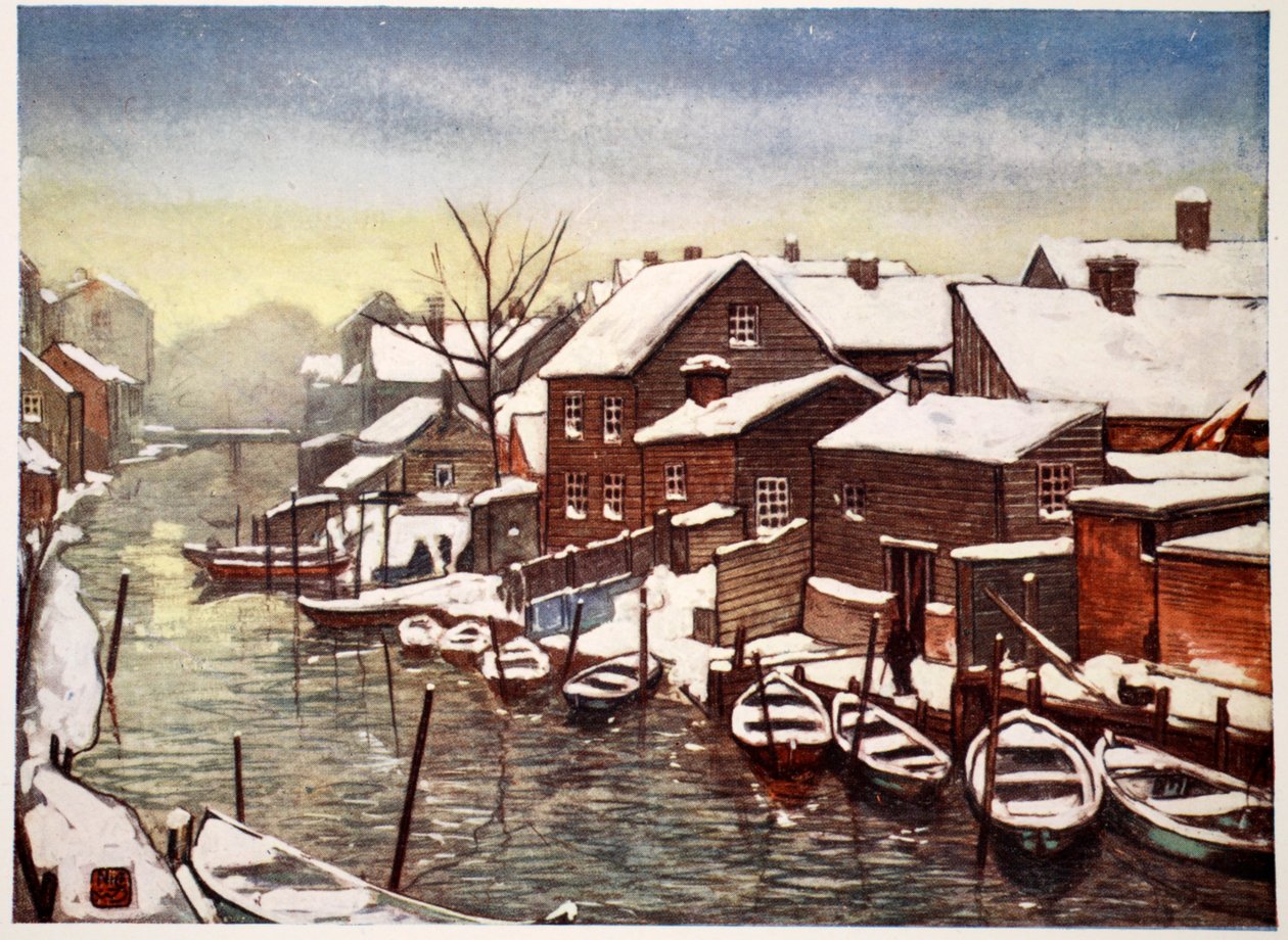 Old Canal, Christiania, 1905 tekijältä Nico Jungman