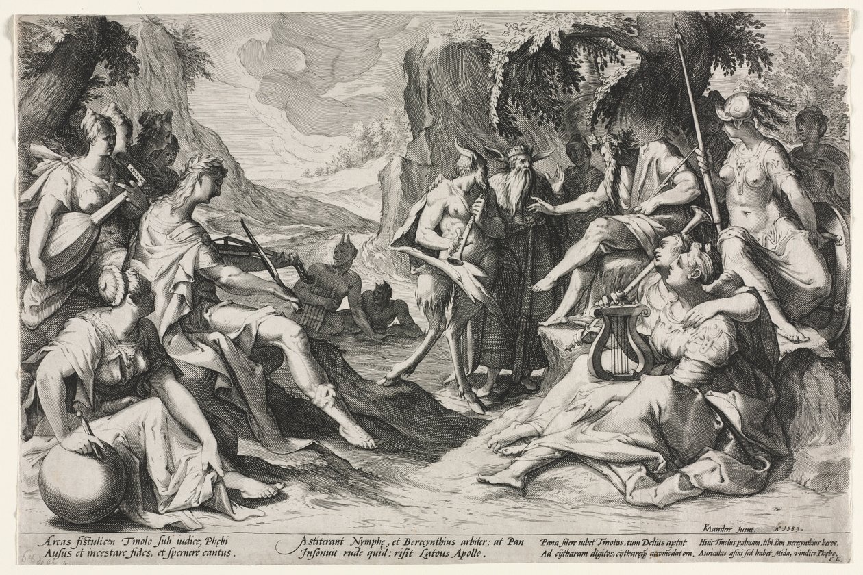 Midaksen tuomio, 1589. tekijältä Nicolaes Clock