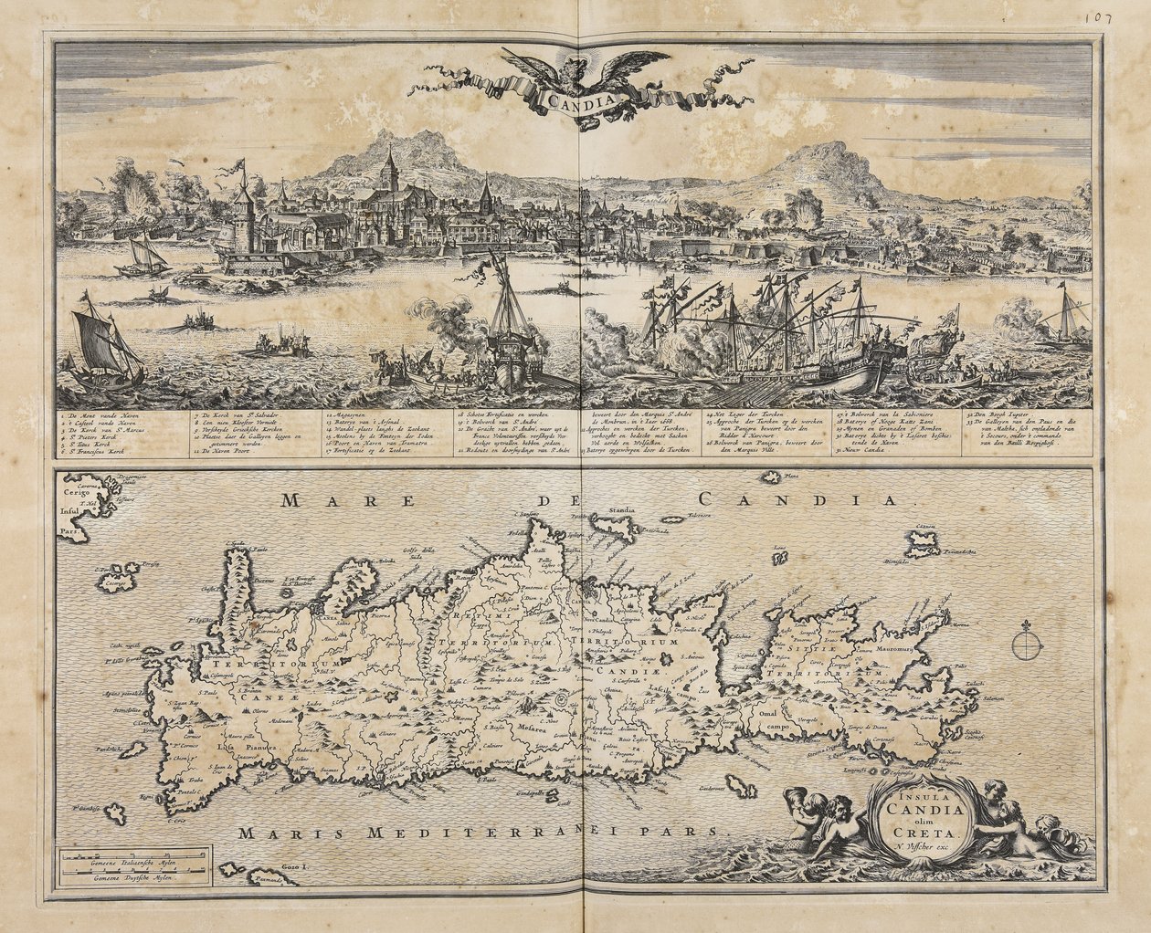 Insula Candia olim Creta / N. Visscher exc. tekijältä Nicolaes Visscher