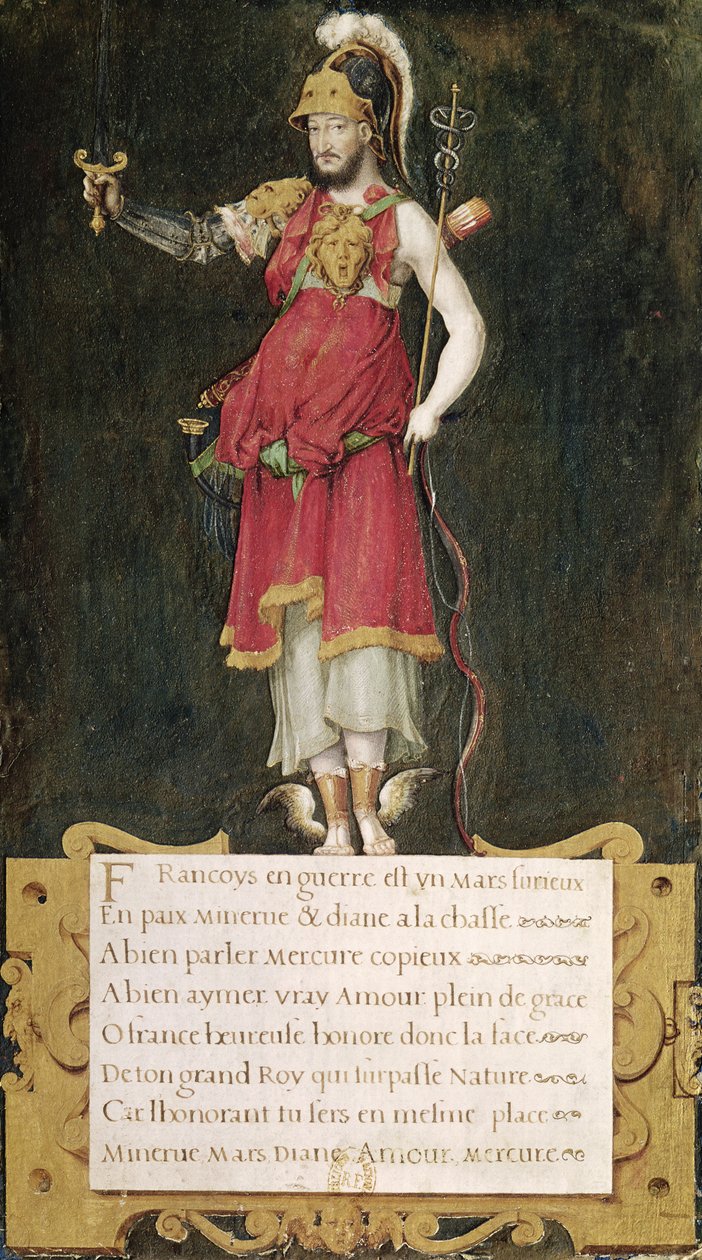 Francois I (1494-1547) yhdistelmäjumalana tekijältä Nicolas Belin