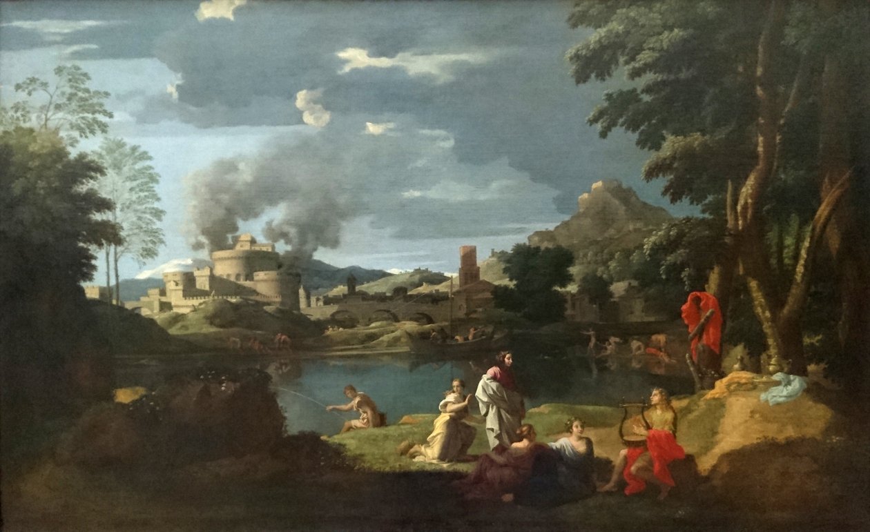 Paysage avec Orphée ja Eurydice tekijältä Nicolas Poussin