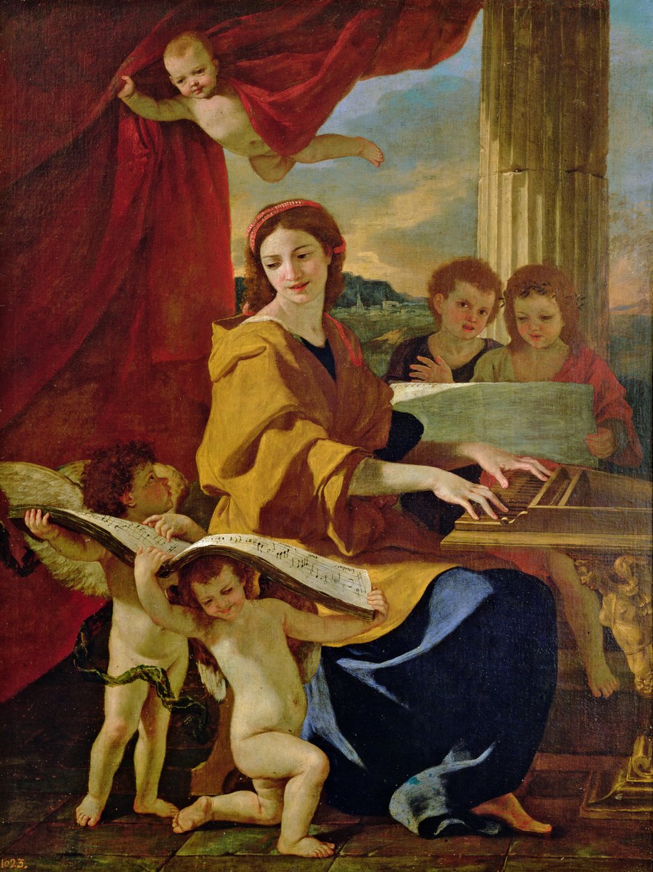 Pyhä Cecilia tekijältä Nicolas Poussin