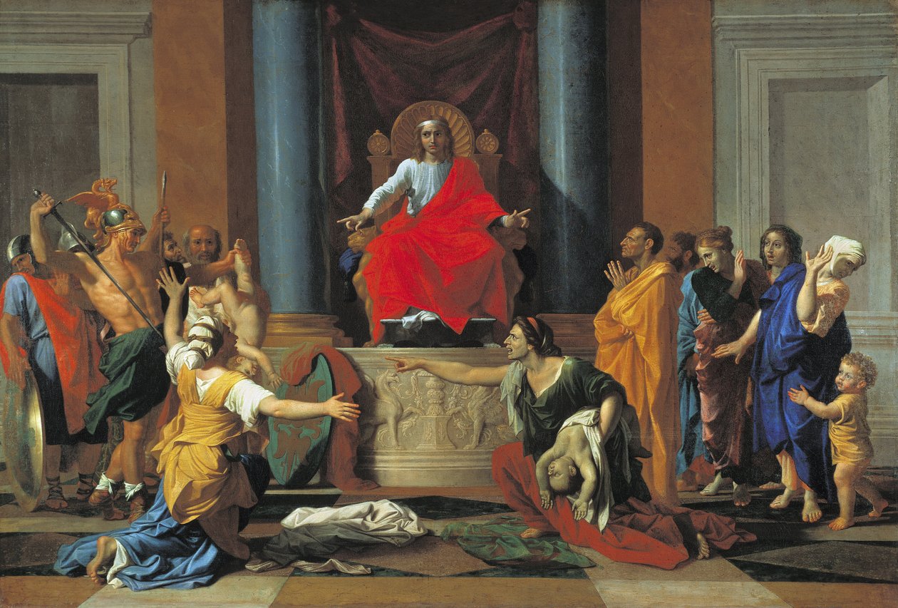 Salomon tuomio, 1649 tekijältä Nicolas Poussin