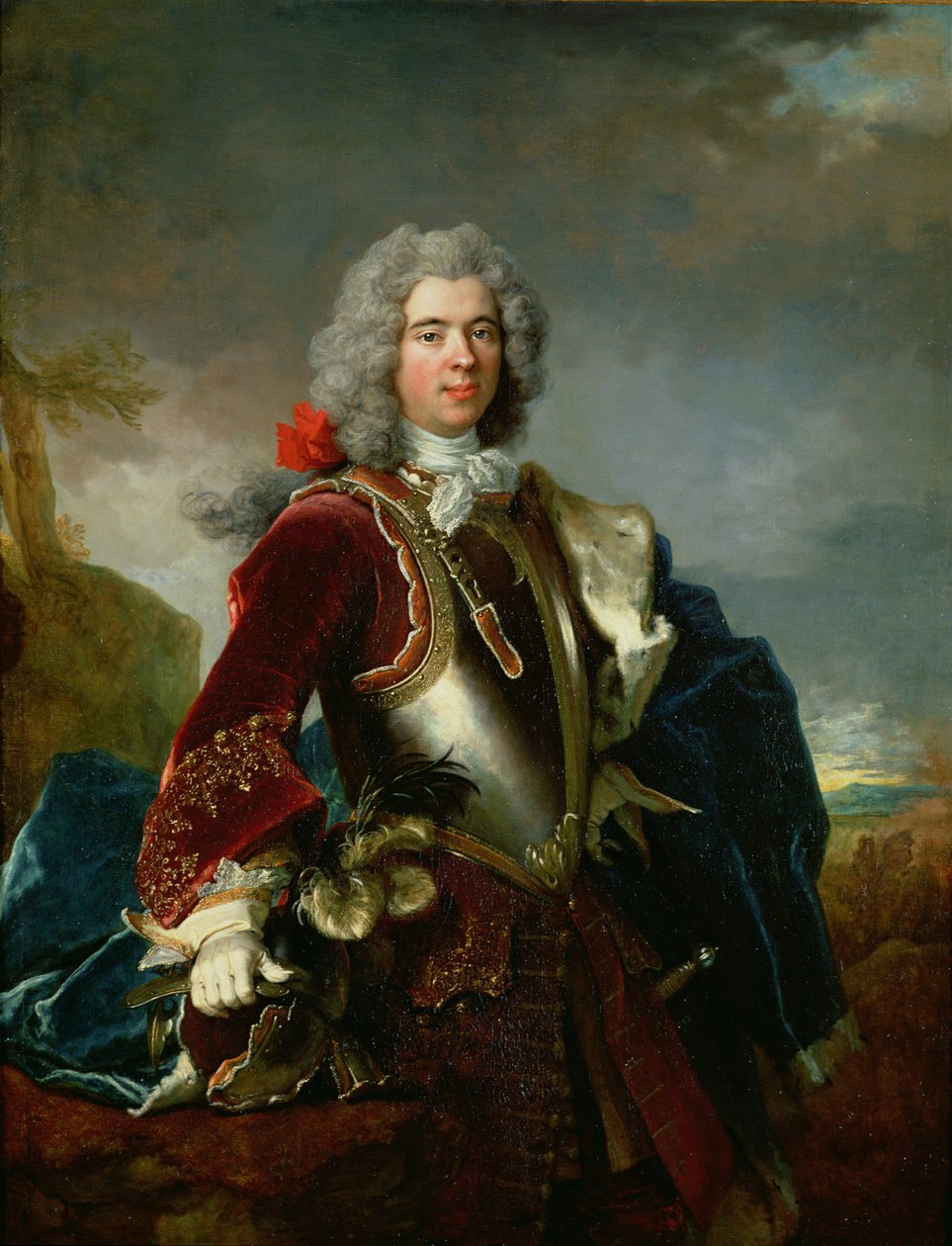 Prinssi Jacques 1er Grimaldin muotokuva (öljy kankaalle) 1689-1751 tekijältä Nicolas de Largillière