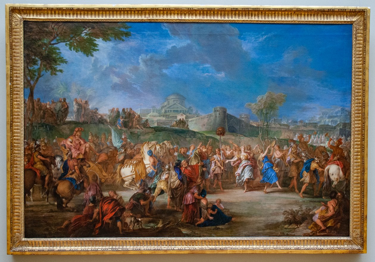 Ranskalainen:  Le Triomphe de David
Russian: "Triumph of David" tekijältä Nicolas Bertin