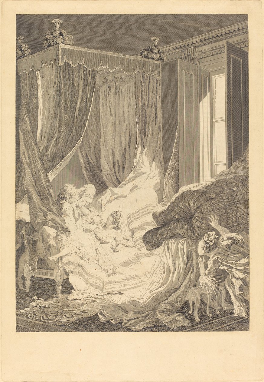 Välinpitämätön vaimo tekijältä Nicolas Delaunay after Pierre Antoine Baudouin