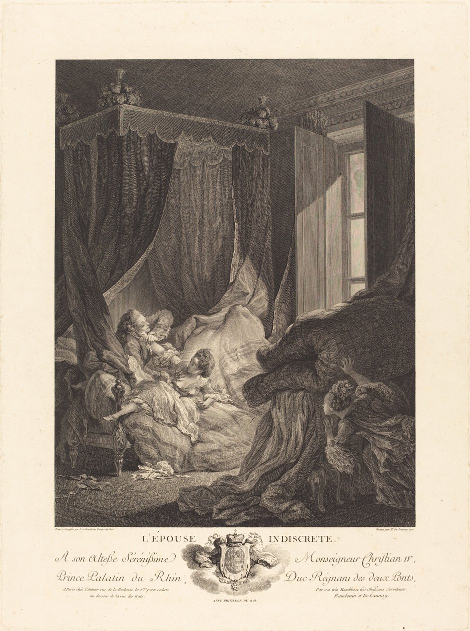 Välinpitämätön vaimo tekijältä Nicolas Delaunay after Pierre Antoine Baudouin