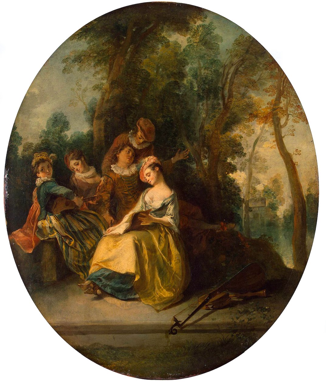 Konsertti puistossa, 1738. tekijältä Nicolas Lancret