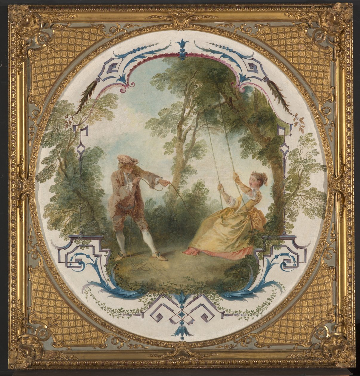 Swing, n. 1724 (öljy kankaalle) tekijältä Nicolas Lancret