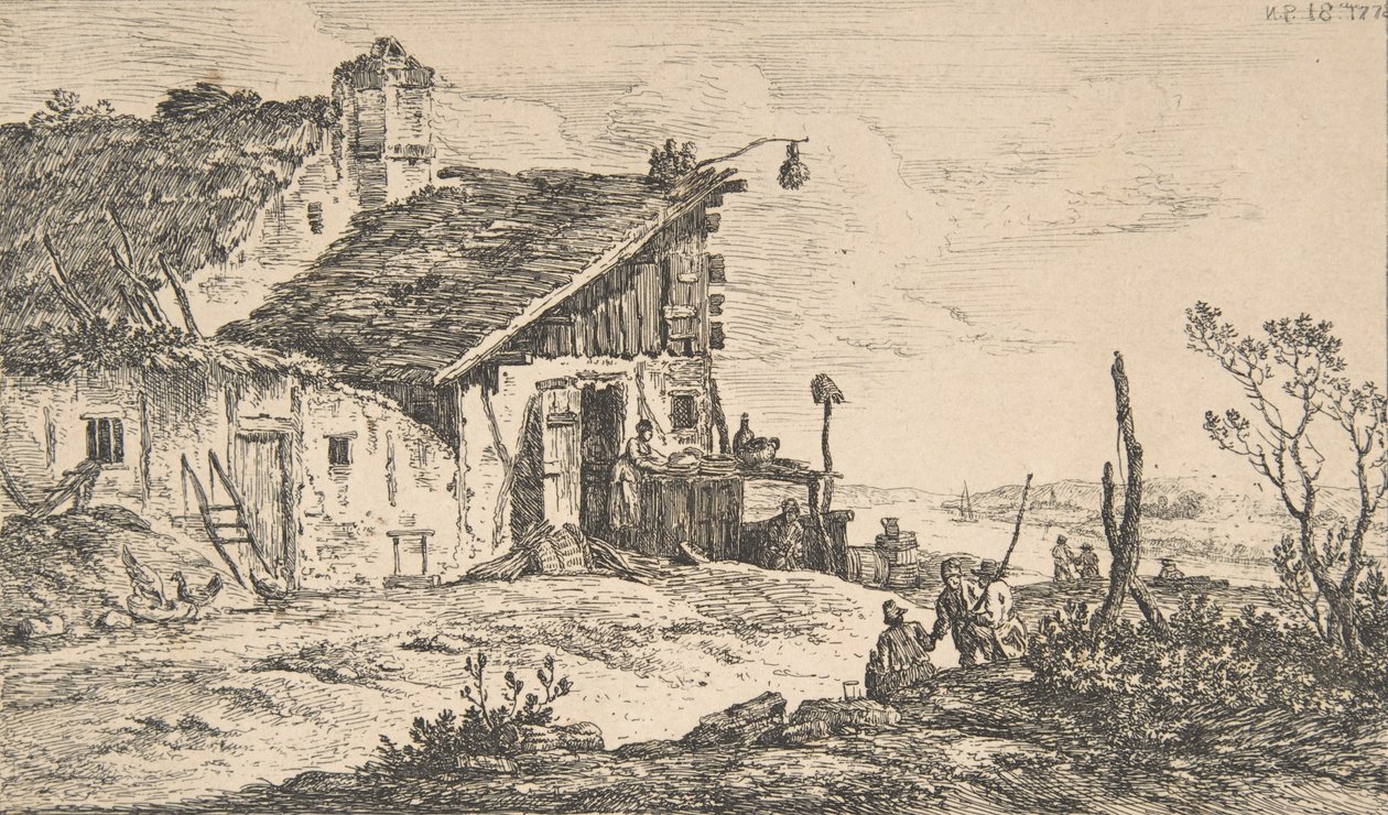 Maalaismaisema, 1772, 1772. tekijältä Nicolas Perignon