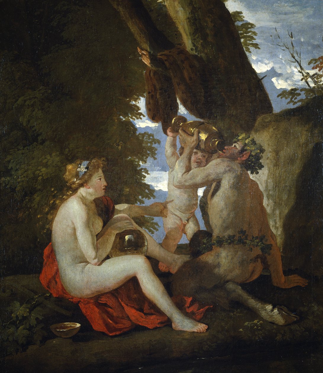 Bacchic-kohtaus, 1626-1628 tekijältä Nicolas Poussin