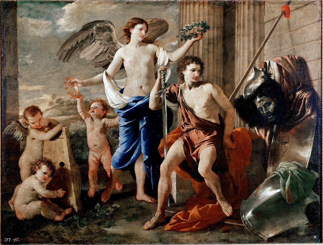 Davidin voitto. Nicolas Poussinin maalaus tekijältä Nicolas Poussin