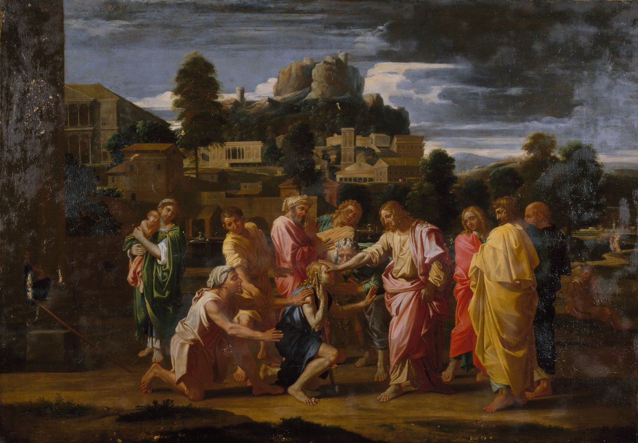 Jerikon sokeat miehet 1650-1700. tekijältä Nicolas Poussin