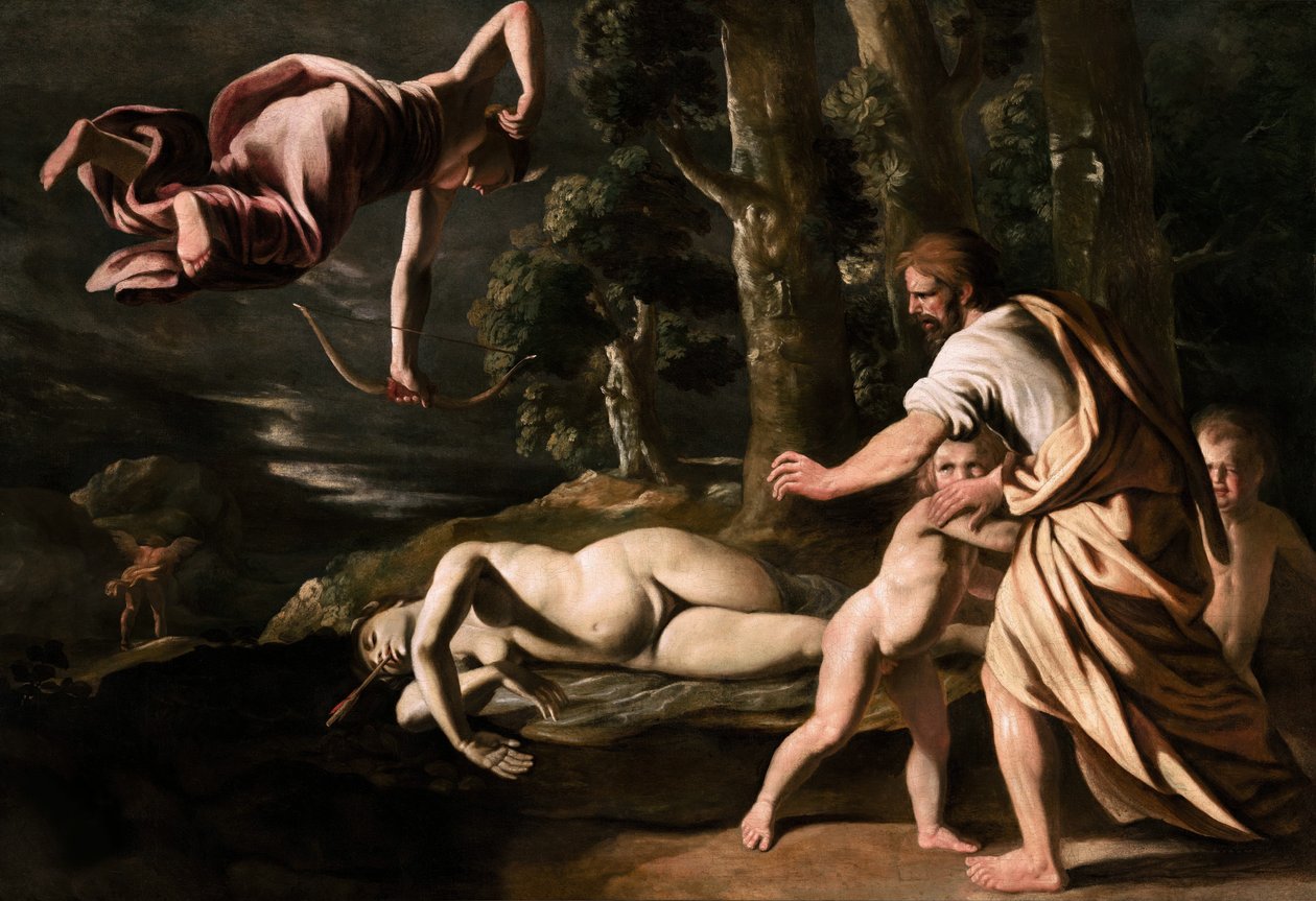 Chionen kuolema, n. 1622. tekijältä Nicolas Poussin