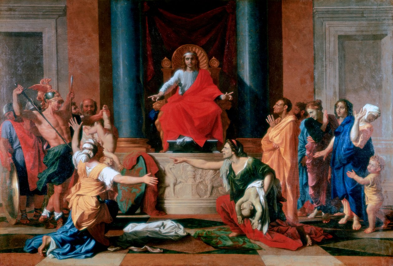 Salomon tuomio, 1649 tekijältä Nicolas Poussin