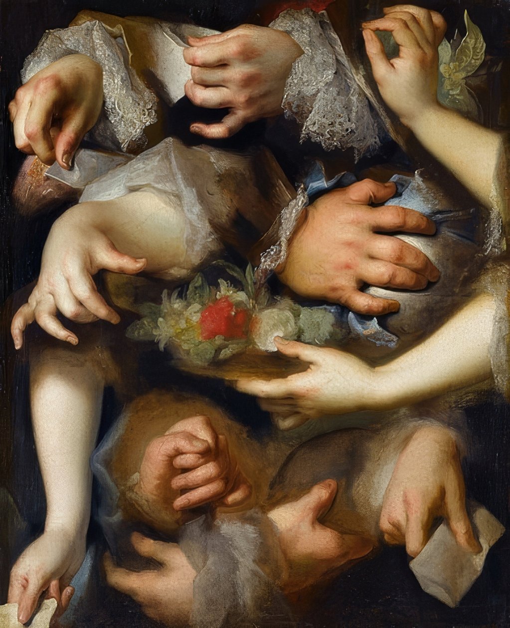 Kädet opiskelevat. Noin 1715 tekijältä Nicolas de Largillière