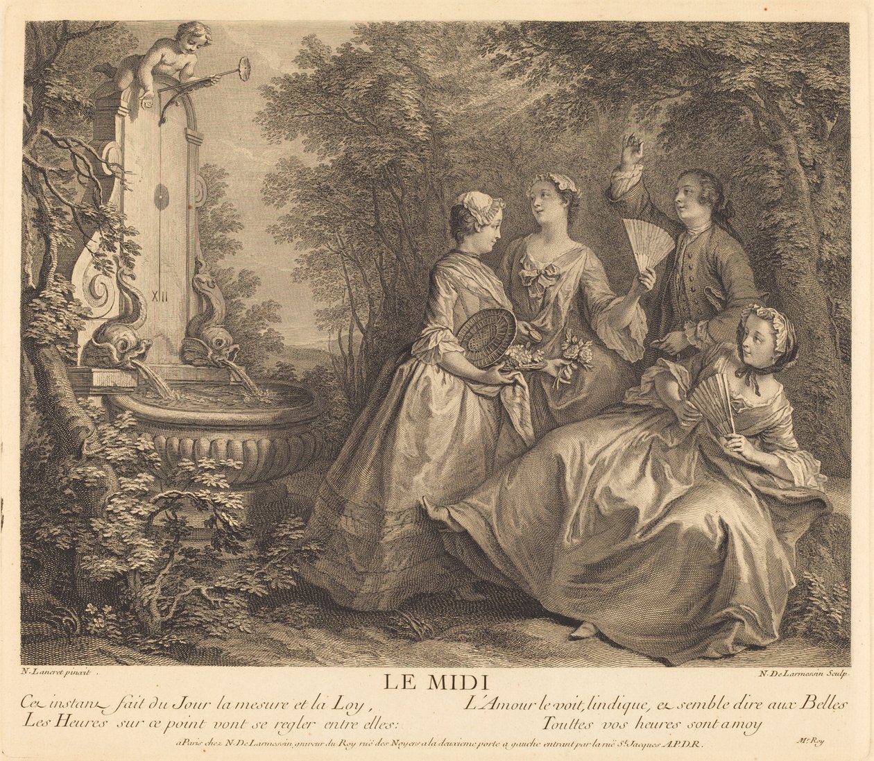 Keskipäivä tekijältä Nicolas de Larmessin IV after Nicolas Lancret