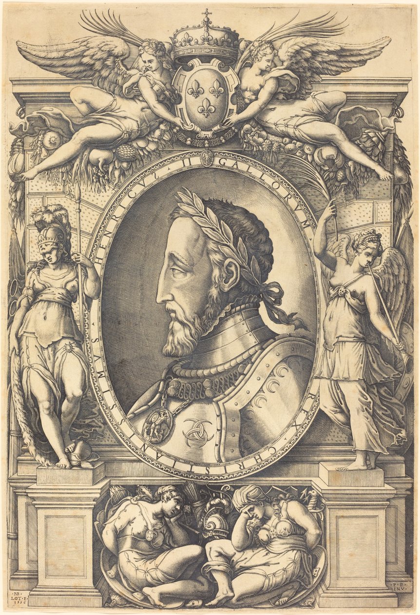 Henri II, Ranskan kuningas tekijältä Nicolaus Beatrizet