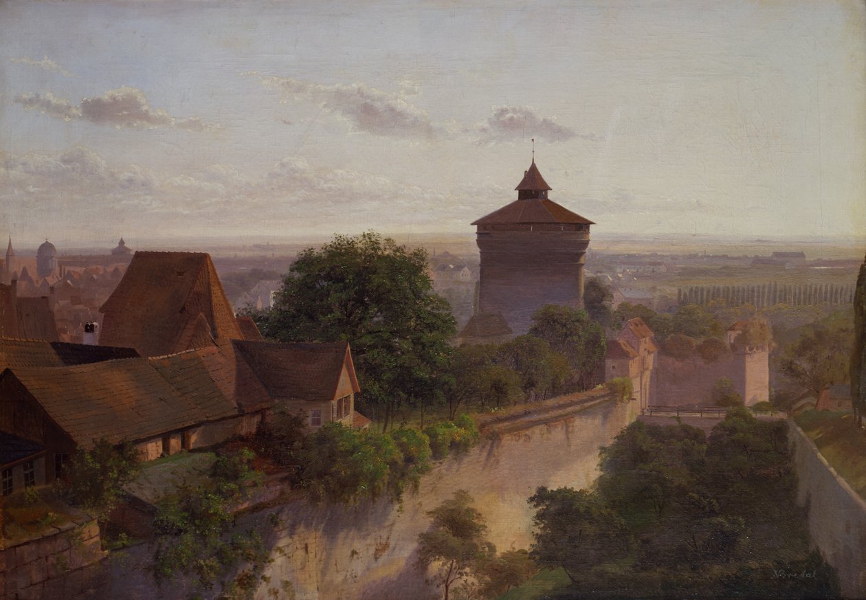 Heidenturm, Nürnberg (öljy kankaalle) tekijältä Niels Anders Bredal