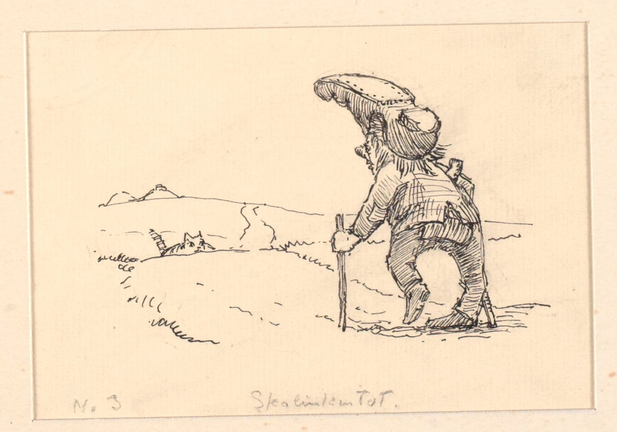 Kuvitus "Lihava kissa" tekijältä Niels Skovgaard