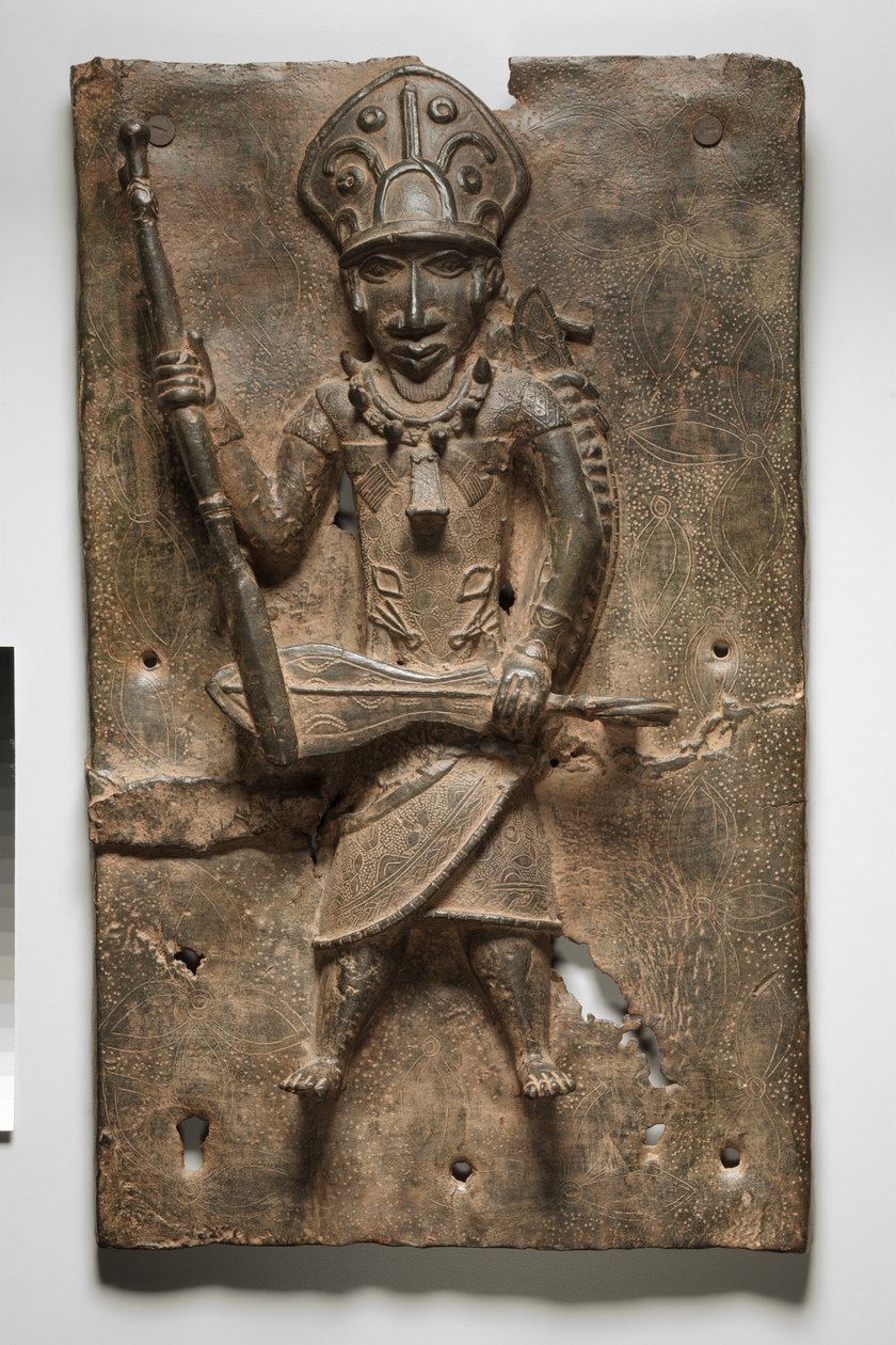 Plakki, mahdollisesti 1500-1600-luku (messinki) tekijältä Nigerian Nigerian